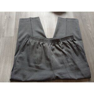 Briggs Womens Plus Size 18W Elastic Waist Gray Black Checkered Pants